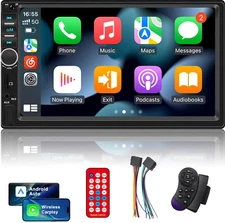 7" Double 2 Din Bluetooth Car Stereo Radio Apple Carplay Player Android auto USB