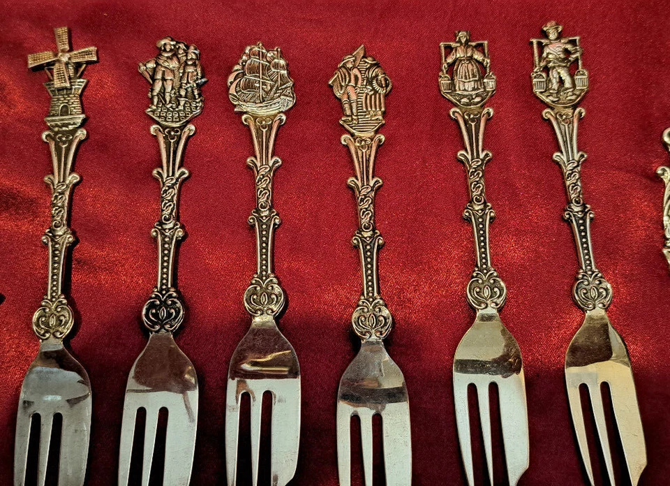 Juego de cubiertos plateados 17 piezas postre servicio y servicio hecho en Holanda Foto 2 de 4