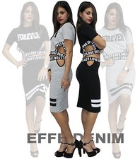 Completo donna minigonna gonna Tubino maglia sportivo aperure laterali sexy 5183