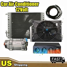 12v Universal Ac Kit Truck Cab Bus Cooling Air Conditioner Underdash 4 Vents