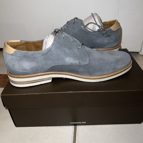 Florsheim Highland Plain Toe Oxford Gray Suede/White Sole 8 M (D) - Picture 3 of 5