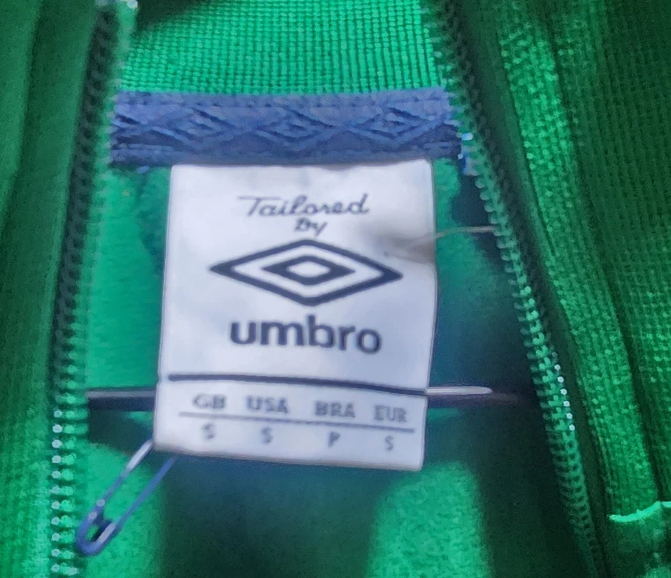 Chaqueta New York Cosmos Para Hombre Pequeña Verde Cremallera Completa Track Umbro Foto 4 de 4