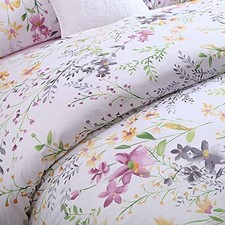 Floral Bedding Set King Size Duvet Cover Set 100 Soft  3pc-King Multicolor