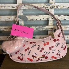 NWT Betsey Johnson Dane Shoulder Bag - Sweet Cherries On Pink
