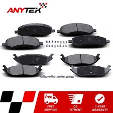 8x Front & Rear brake pads for 2002-2010 Chrysler Aspen Dodge Durango Ram 1500
