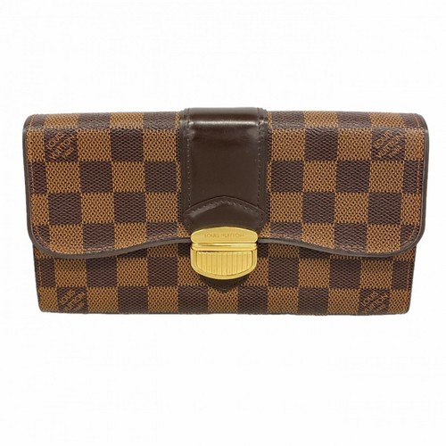 Louis Vuitton Long Wallet Damier Portefeuille Sistina N61747 Ébène Ladies