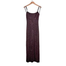 Y2K My Michelle M Maxi Dress Black Purple Sparkle Metallic Whimsigoth Fairy