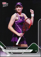 Elena Rybakina Defeats Aryna Sabalenka 2025 Tennis Topps NOW TN-ER WTA Rookie RC