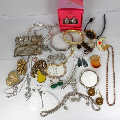 Vintage Jewelry Lot Wearable Sterling and Costume Garne Coventry Brighton Watch