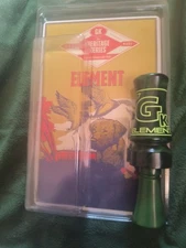 GK CHAMPIONSHIP CALLS ELEMENT MOLDED DUCK CALL DOUBLE REED SWAMPGRASS GREEN