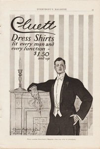 1909 J.C. LEYENDECKER CLUETT SHIRT AD-VERY HANDSOME MAN