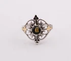 VINTAGE MICHAEL ANTHONY 10 KT GOLD & STERLING NATIVITY STONE RING #10