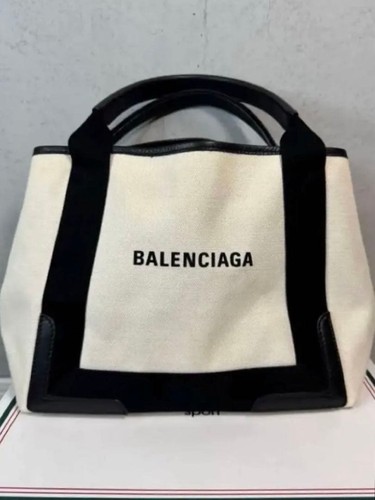 BALENCIAGA Tote Bag Cabas Small Off White