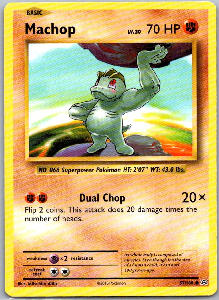 Machop 57/108 XY - Evolutions Common Normal NM
