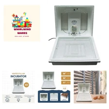 Heated Still Air Incubator for 4 Dozen Eggs with Built in Hygrometer, Solid S...