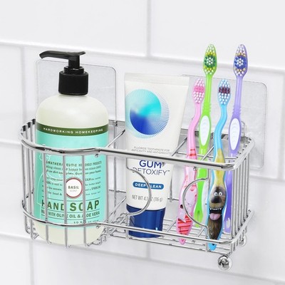 SimpleHouseware Zahnbürstenhalter, selbstklebend, Wandmontage, 