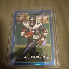 2024 Topps Chrome Blue Refractor 1/150 Shaun Alexander #183 Seahawks