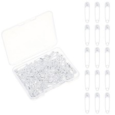 120 Pcs White Mini Safety Pins - 0.75in / 19m...