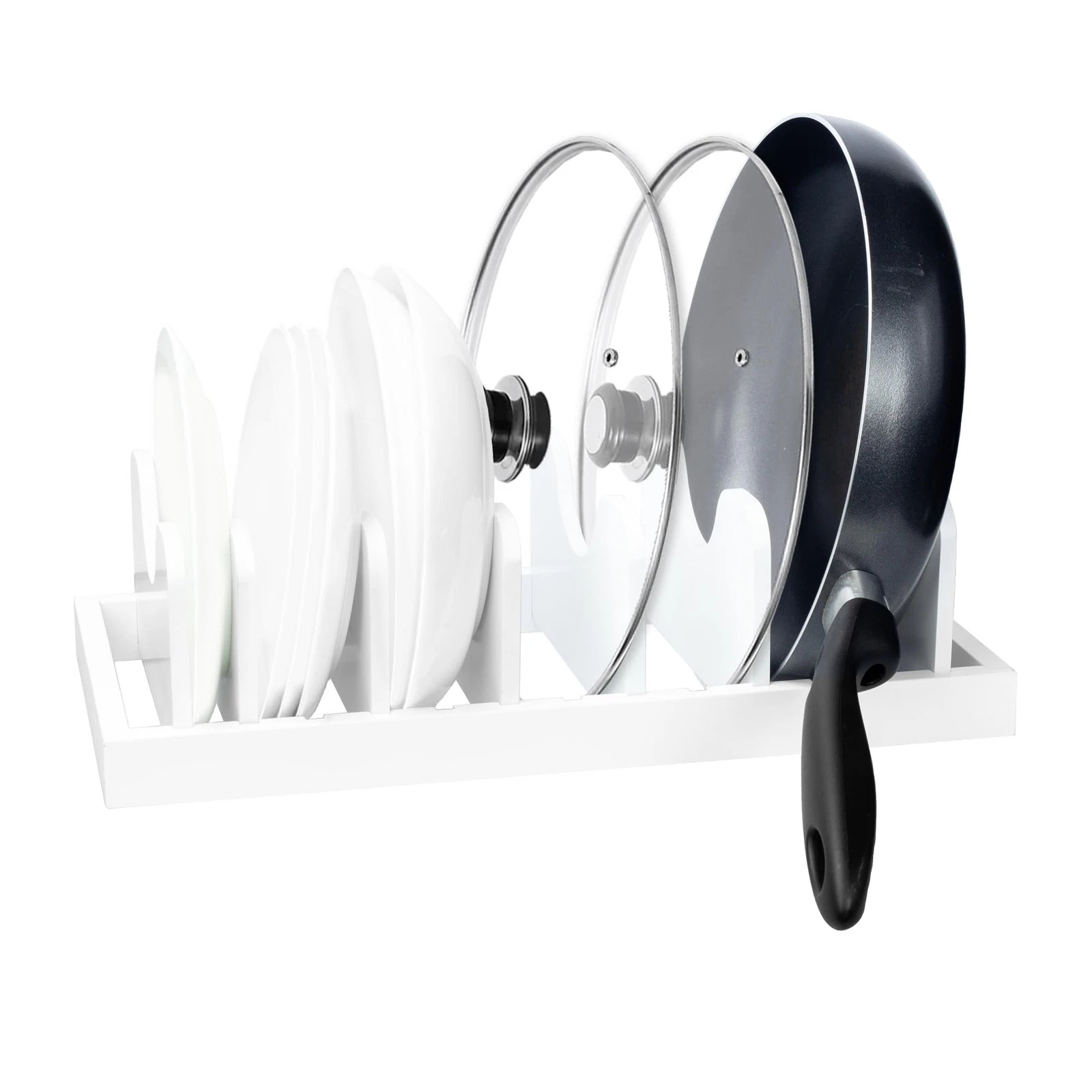 Pot Lid Organizer Pot Lid Holder, Pot and Pan Organizer Drawer Organizer for ...