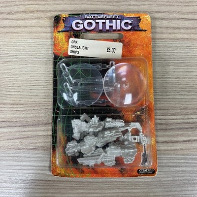 3 Ork Onslaught Schiffe Battlefleet Gothic Warhammer 40K 40,000 Metal Bfg Blasen