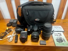 Canon EOS Digital Rebel XT DSLR Camera Kit Black 18-55mm  75-300mm Lenses Case