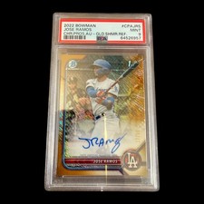 2022 Bowman Jose Ramos Chrome Gold Shimmer Auto CPA-JRS Rookie RC /50 PSA MINT 9
