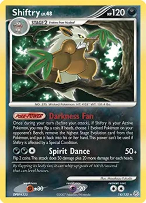 Shiftry - 14/130 - Pokemon Diamond & Pearl Holo Card NM