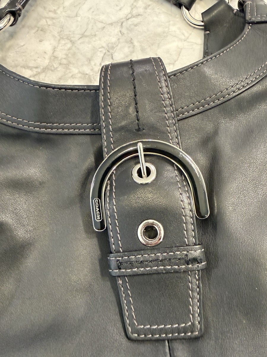バッグ COACH SOHO Leather Buckle Vintage Hobo Vintage Coach SoHo Madison Lynn Hobo Black Buckle Bag | eBay