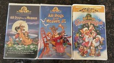 All Dogs Go to Heaven VHS Series 1 2 with Christmas Carol Set of 3