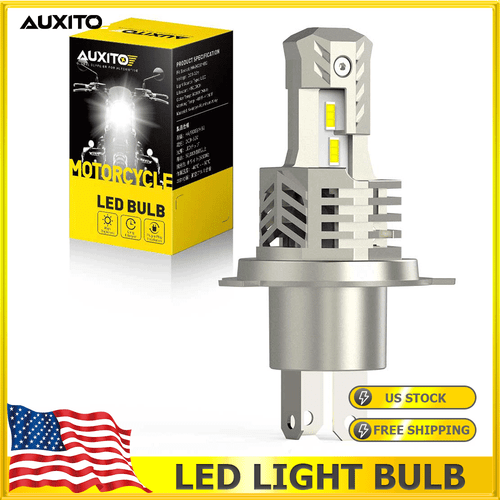 H4 AUXITO 9003 LED Bulb White High Low Beam Motorcycle Headlight Super Bright US - Picture 1 of 8