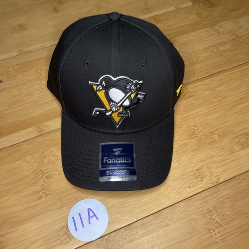 Fanatics Pittsburgh Penguins Black Flex Stretch M/L Fitted Hat Cap NHL **SEE** - Picture 18 of 19
