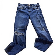 HUDSON Natalie Skinny Mid RiseJeans Wms SZ 28 Distressed Stretch Luxury Preppy