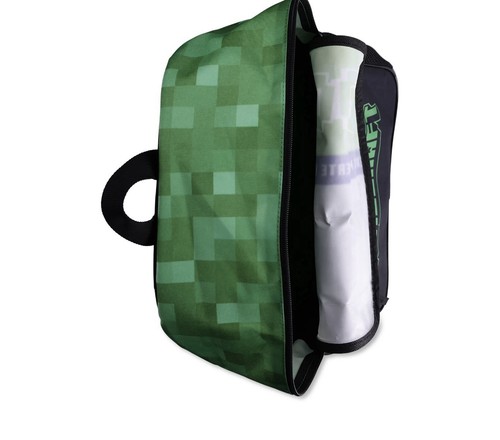 Minecraft Backpack Lunch Box Keychain Set 17” Creeper Book Bag Kids School New - Picture 9 of 10