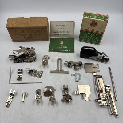 Vtg. Singer Adjustable Zigzag Attachment Misc Lot And Parts