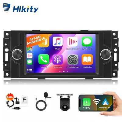 DAB 4+64G Android 15 Autoradio CarPlay GPS Navi RDS Für Chrysler 300C Jeep Dodge
