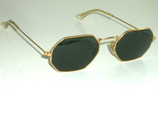 VINTAGE B L RAY BAN G15 24K GOLD PLATED WIRE OCTAGONAL AVIATOR SUNGLASSES SUPER