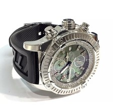 Breitling Super Avenger A13370 chrono Jade MOP Diamond dial and inner bezel 6