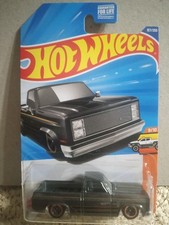 Hot Wheels '83 Chevy Silverado Black Diecast 1:64 Scale HW Hot Trucks 9/10 New