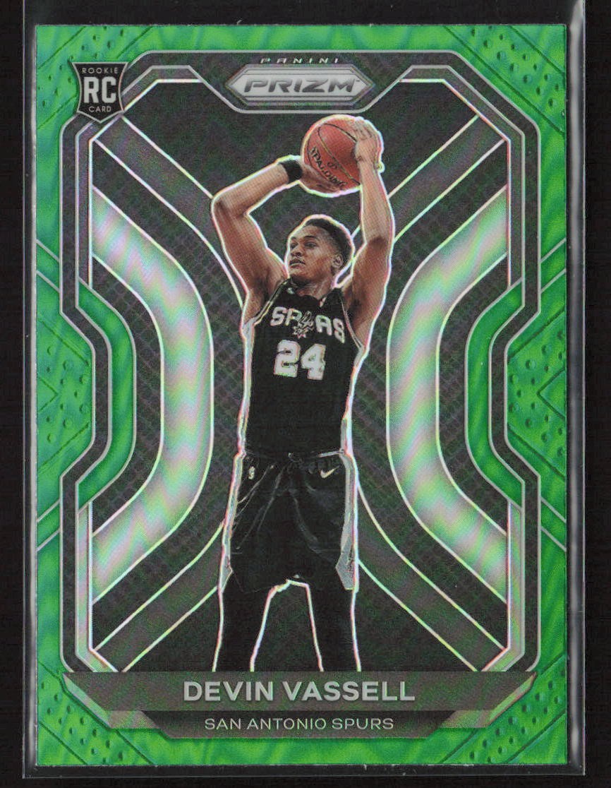 Devin Vassell 2020-21 Panini Prizm #252 Green Prizms San Antonio Spurs