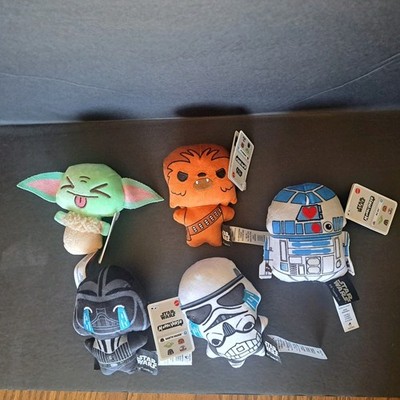 Star Wars Moodiverse Set Of 5 - Mini Plush Vader, Chewy, Grogu, R2-D2, Stormtroo