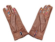 Paul Smith Women?s Concertina Swirl Tan Lamb Leather Gloves BNWT M/L | RRP �210
