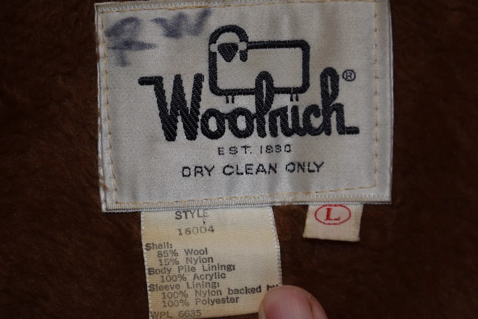 Woolrich vtg Green Plaid Lined Wool Jacket Coat Talon Zipper Men's Large - Image 2 of 4