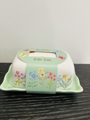 LILLIAN AUGUST Tagesdecke blau & weiß Blumen 220 x 230 cm