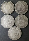 1879, 1880 O, 1882 O, 1883 O, and 1888 O $1 Morgan Silver Dollars