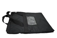 Large Black Padded Utility Tote Bag 24x30 in Zippered Pocket Carry Handle Travel