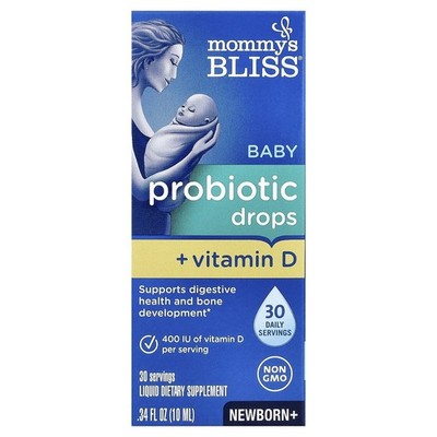Mommy's Bliss, probiotische Baby-Tropfen + Vitamin D, für Babys, 10 ml