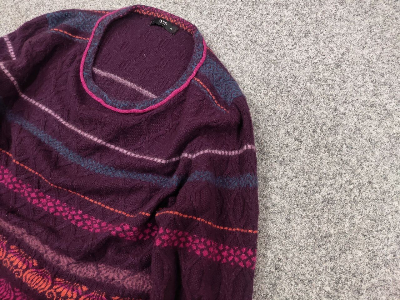 Ivko Structure pullover pattern Wool blackberry S… - image 4