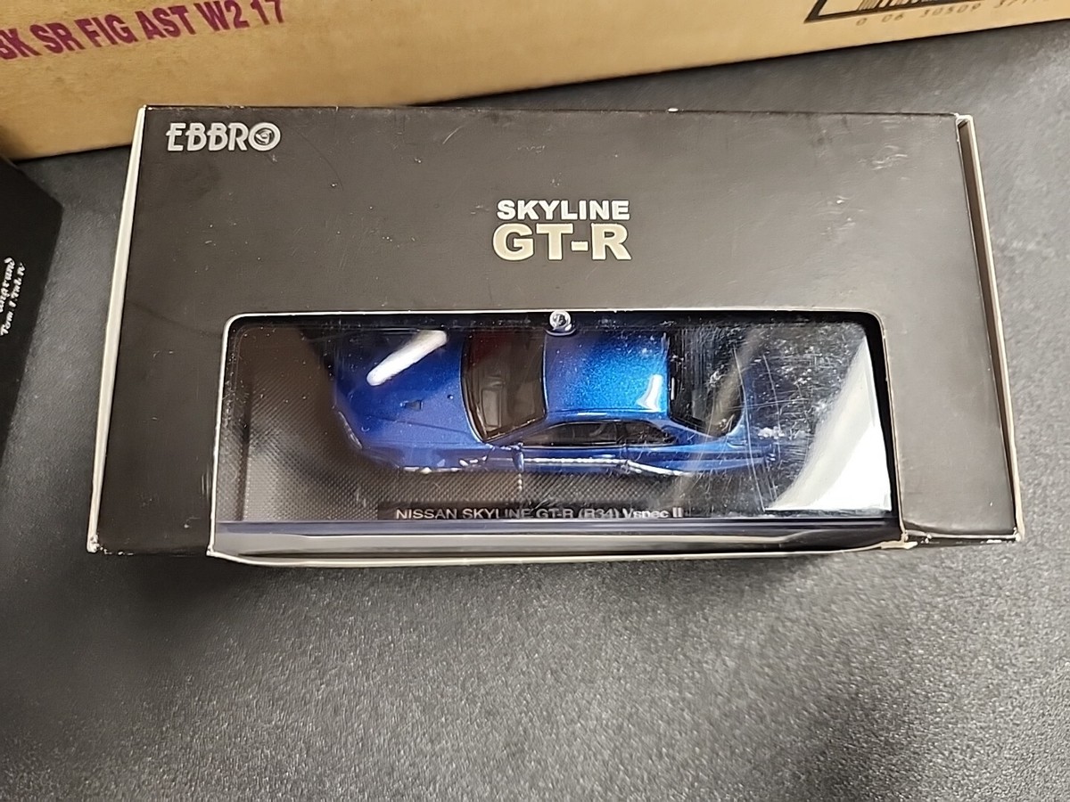EBBRO 1/43 NISSAN SKYLINE GT-R(R34) Vspec 2 M.BLUE MMP 44148