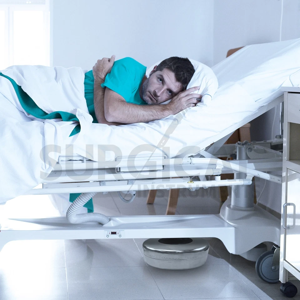 Sartén de cama de acero inoxidable para urinario para centro médico, hospitales y hogar Foto 2 de 4