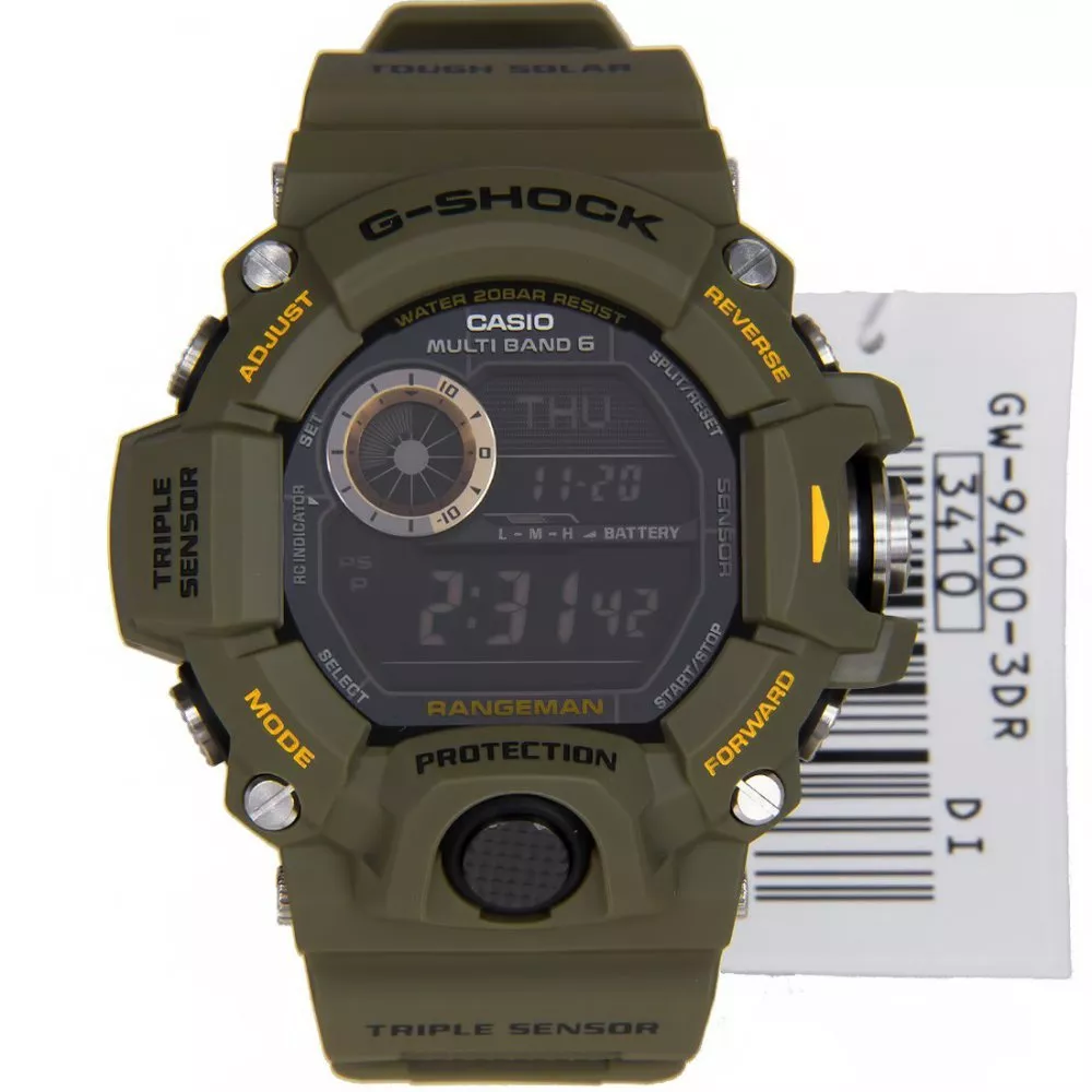 G-SHOCK RANGEMAN GW9400-3 Military Green Triple Sensor Solar